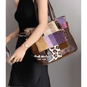 Coach Holiday Patchwork Tote F10515